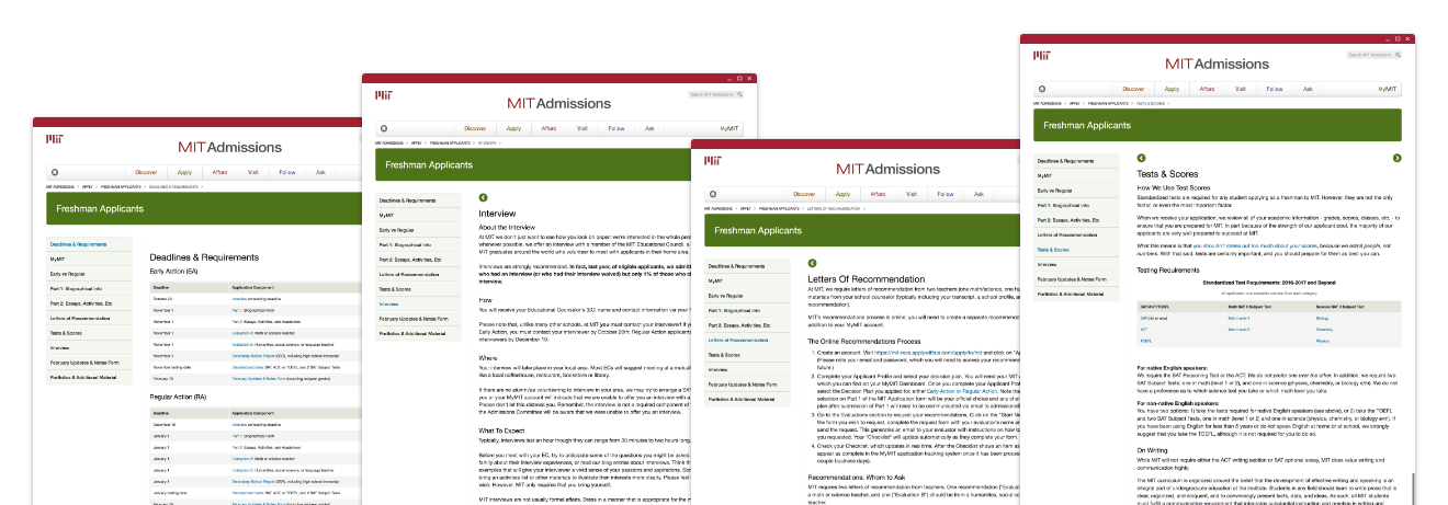 Mit Admissions Process