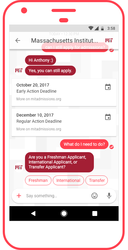 Are you a Freshman Applicant, International Applicant, or Transfer Applicant?